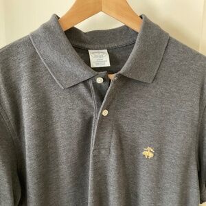 Brooks Brothers, Polo Shirt, Grey, Medium, Slim, 100% Cotton